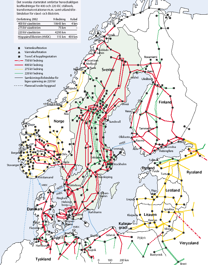 Kraftledningar I Sverige Karta | Karta 2020